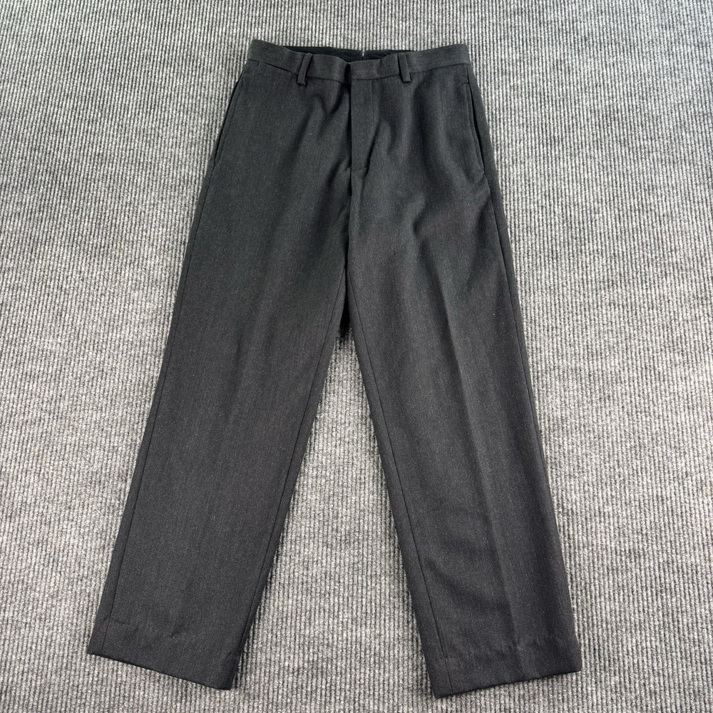 Banana Republic Dress Pants Men 32x31 Gray Wool Solid Emerson Heavy Thick